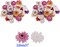 100 Pieces 1inch Flower Shaped Wood Buttons Daisy Sunflower 2 Holes